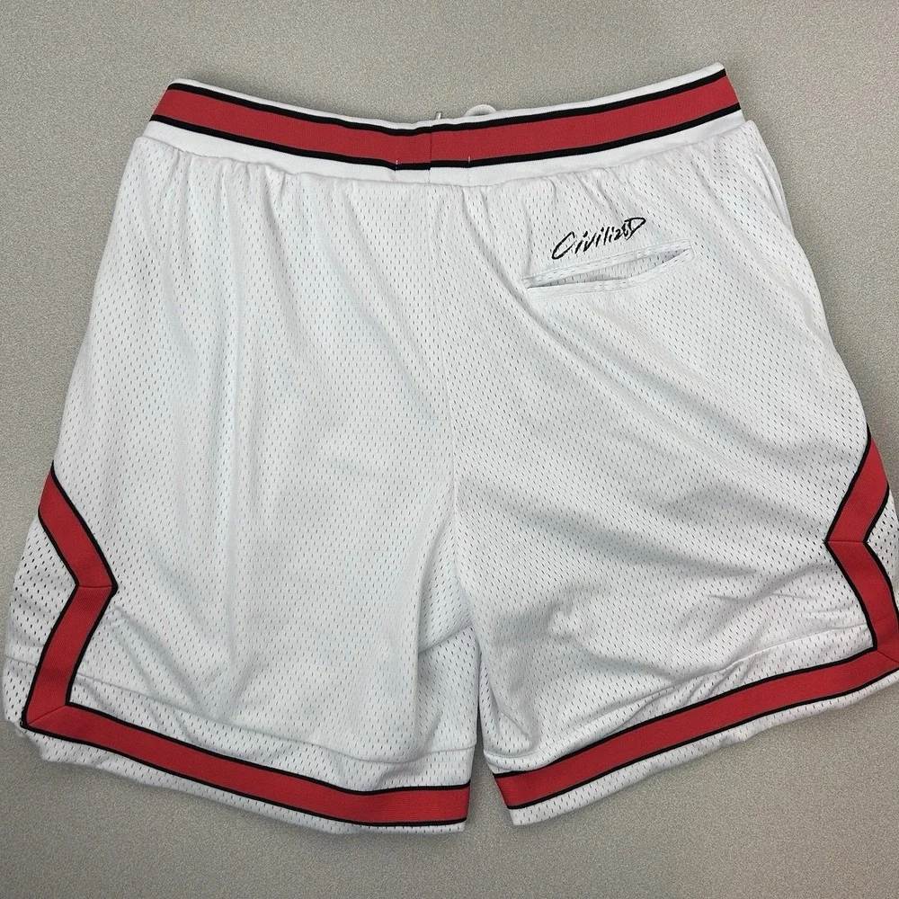 CivilizeD Air Bear White Shorts Men's XL Drawstring‎ Basketball
